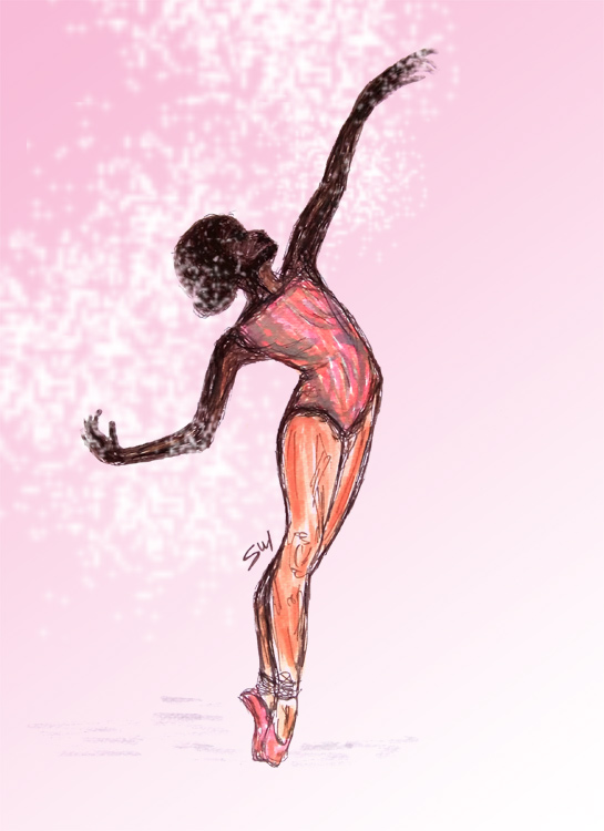 Bailarina mágica. Ilustración.